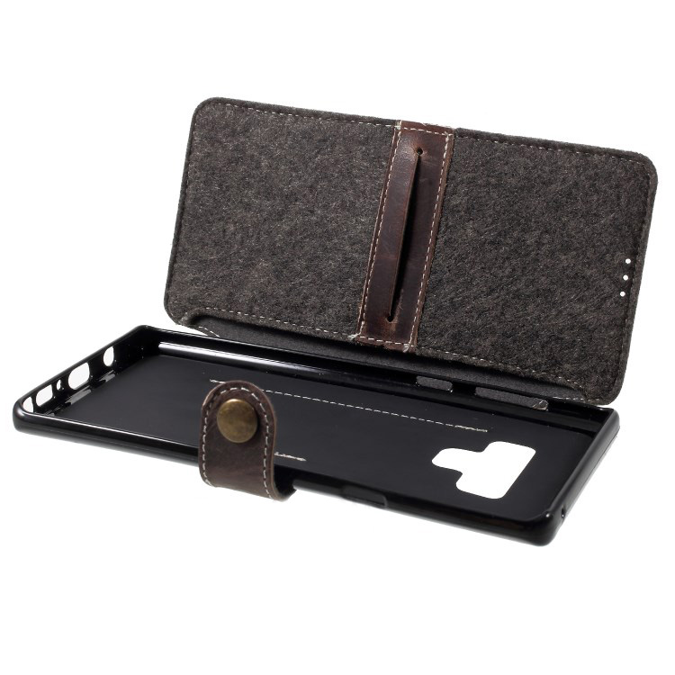 เคส Samsung Galaxy Note 9 #เคสฝาพับแบบกระเป๋าสตางค์หนังแท้ Genuine Leather Wallet