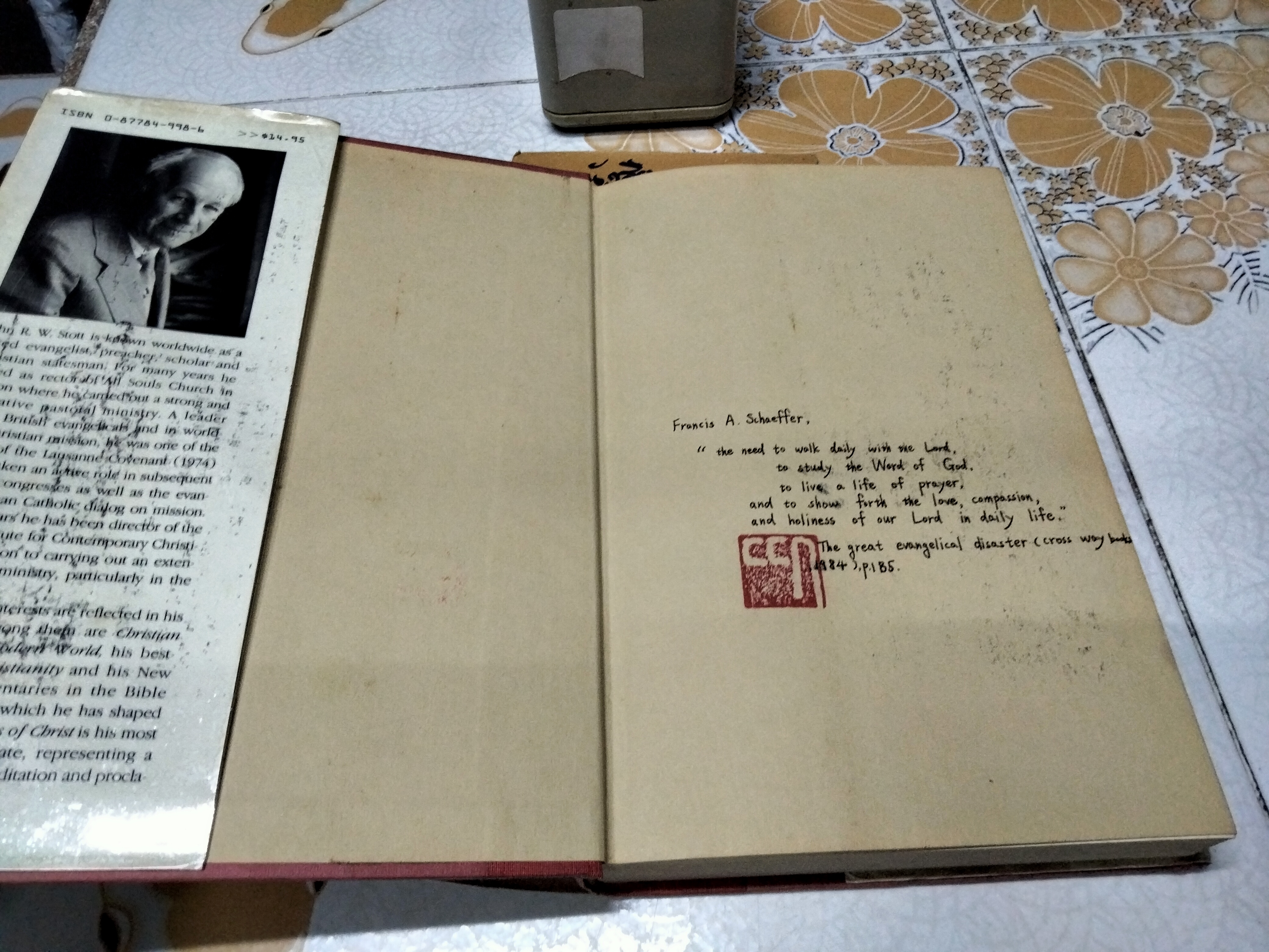 THE CROSS OF CHRIST by John R. W. Stott ,1986