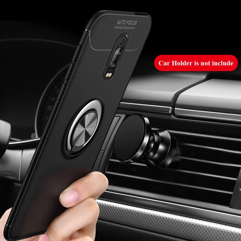 Case Xiaomi Mi 9T #เคสฝาหลัง TPU Finger Ring Kickstand (แผ่นโลหะแบบ Built-in)