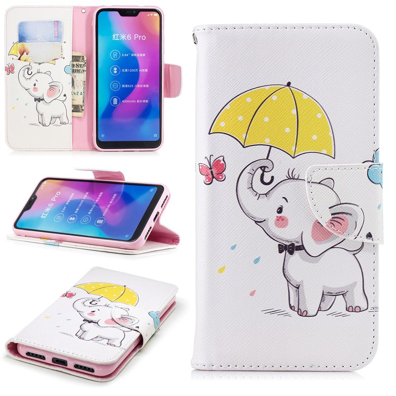 Case Xiaomi Mi A2 Lite #เคสฝาพับแบบกระเป๋าสตางค์ Pattern Printing Wallet Leather