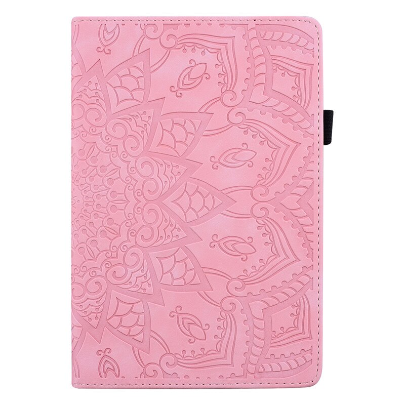 เคส Samsung Galaxy Tab S6 Lite 10.4 SM-P610 P615 P617 #เคสฝาพับหนัง PU พิมพ์ลายนูน Imprinted Pattern Leather Stand Case