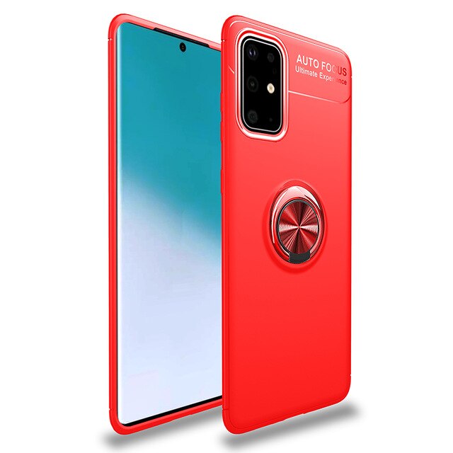 Case Samsung Galaxy S10 Lite #เคสฝาหลัง TPU Finger Ring Kickstand (แผ่นโลหะแบบ Built-in)