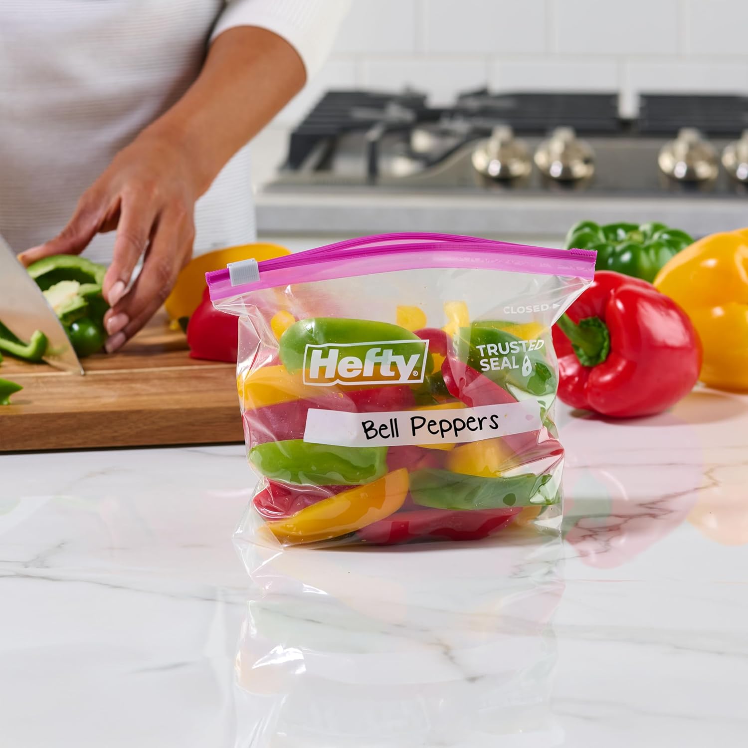 Hefty® Storage Slider Quart 20, 40, 50, 75 Bags ถุงเก็บอาหาร ถุงอเนกประสงค์