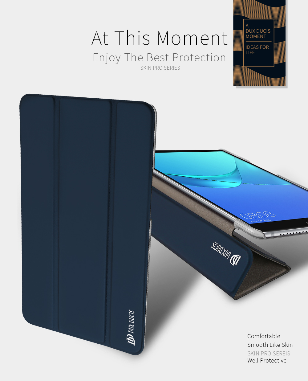 Case Huawei MediaPad M5 8.4 นิ้ว #เคสฝาพับหนัง PU แบบ 3 พับ DUX DUCIS Skin Pro Series Tri-fold Stand Smart Leather