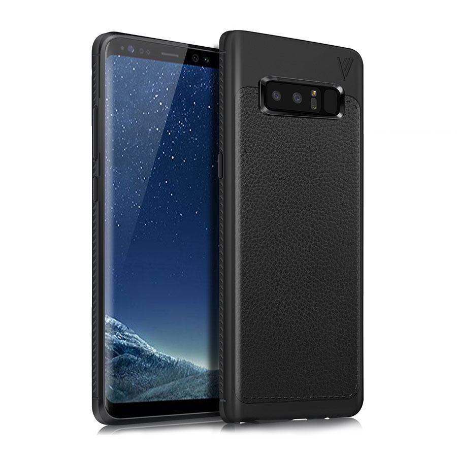 Case Samsung Galaxy Note 8 N950 #เคสฝาหลัง TPU ลายหนัง PU ผิวลิ้นจี่ คุณภาพดี
