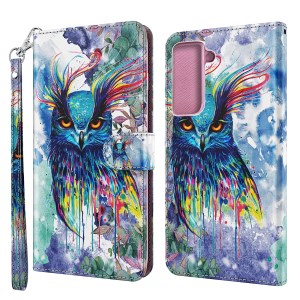 เคส Samsung Galaxy S21+ #เคสฝาพับแบบกระเป๋าสตางค์ Pattern Printing Wallet Stand