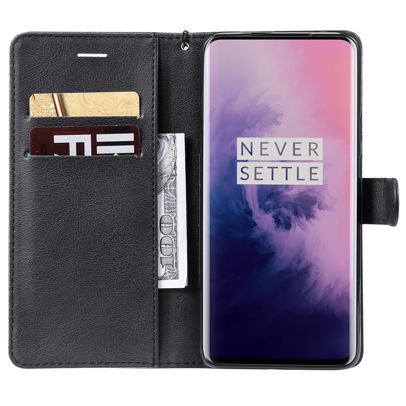 Case OnePlus 7 Pro #เคสฝาพับหนัง PU แบบกระเป๋าสตางค์ Wallet Leather Stand Case