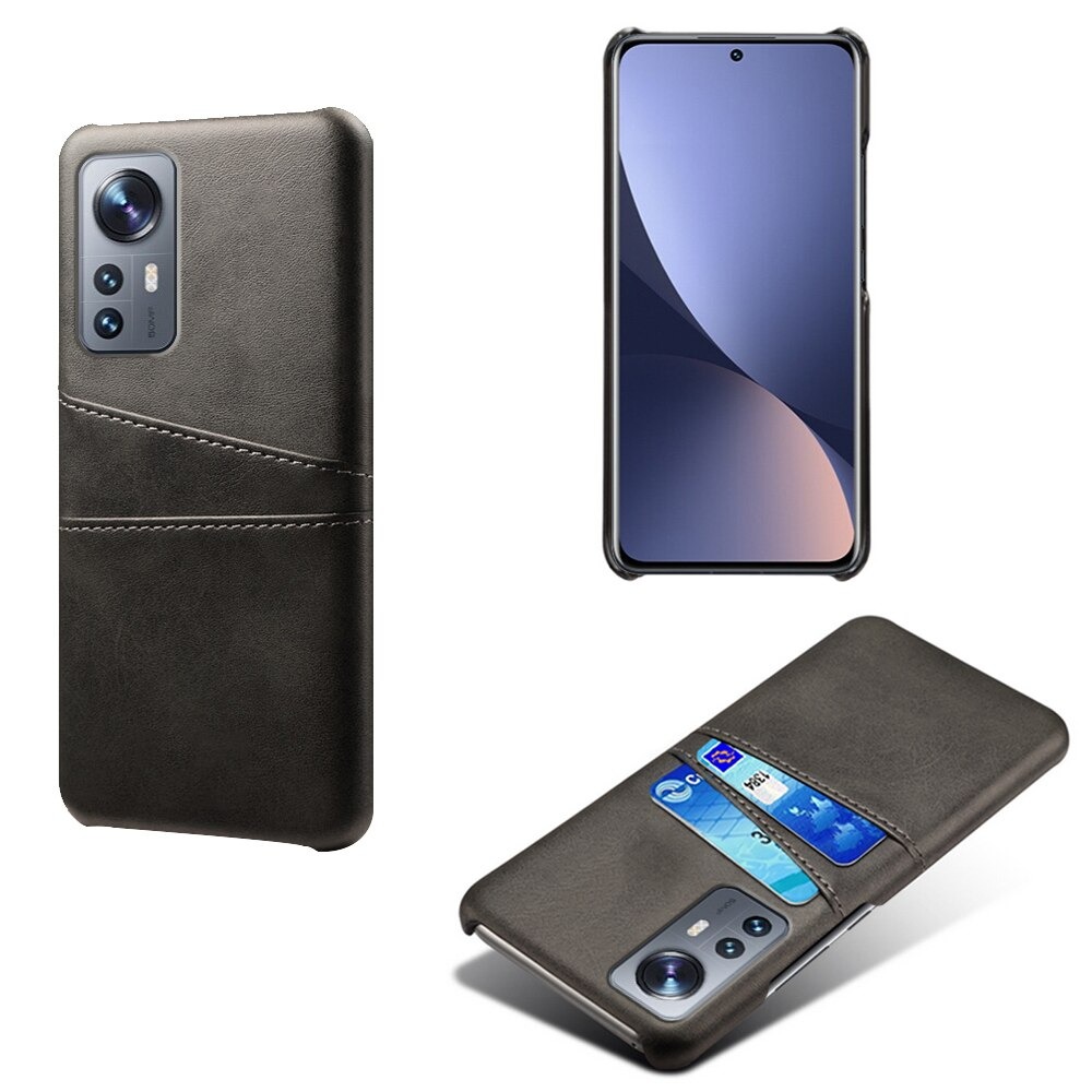 เคส Xiaomi 12 #เคสแบบฝาหลังหุ้มหนัง Double Card Slots PU Leather Coated