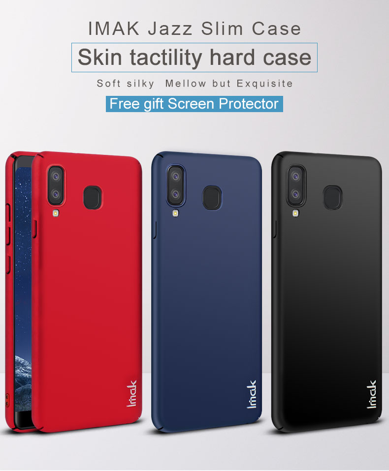 Case Samsung Galaxy A8 Star #เคสฝาหลังพลาสติกแข็ง IMAK Jazz Skin Feel Hard Shell + ฟิล์มป้องกันหน้าจอ