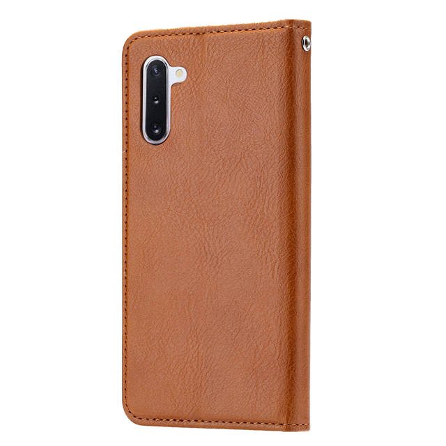 เคส Galaxy Note 10 #เคสฝาพับแบบกระเป๋าสตางค์หนัง PU มีช่องเสียบบัตรคุณภาพดี