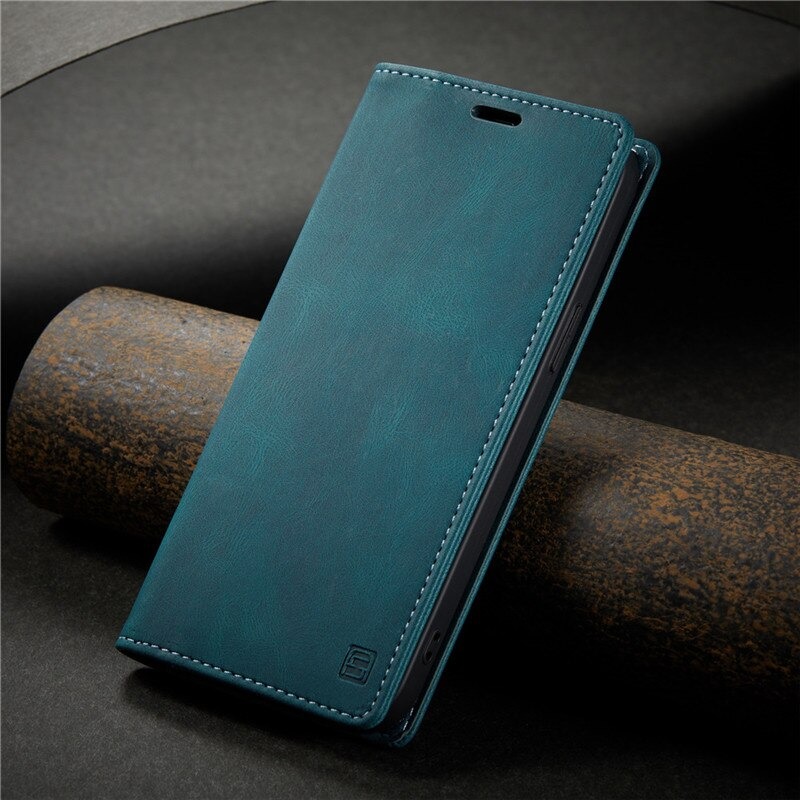 เคส Redmi Note 9 Pro #เคสฝาพับหนัง PU แบบกระเป๋าสตางค์ AUTSPACE Series RFID Blocking Retro Matte Leather Wallet