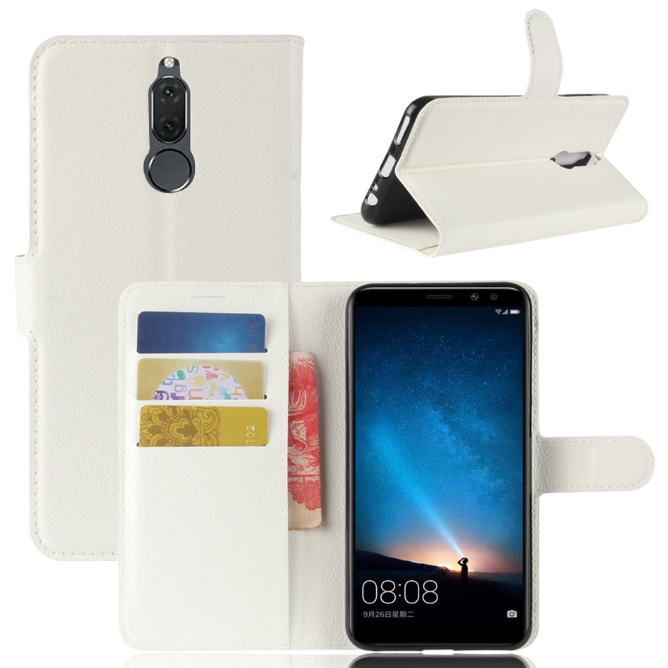 Case Huawei nova 2i 5.9นิ้ว #เคสฝาพับสไตล์กระเป๋าสตางค์หนัง PU ผิวลิ้นจี่สีสันสวยงามทันสมัย