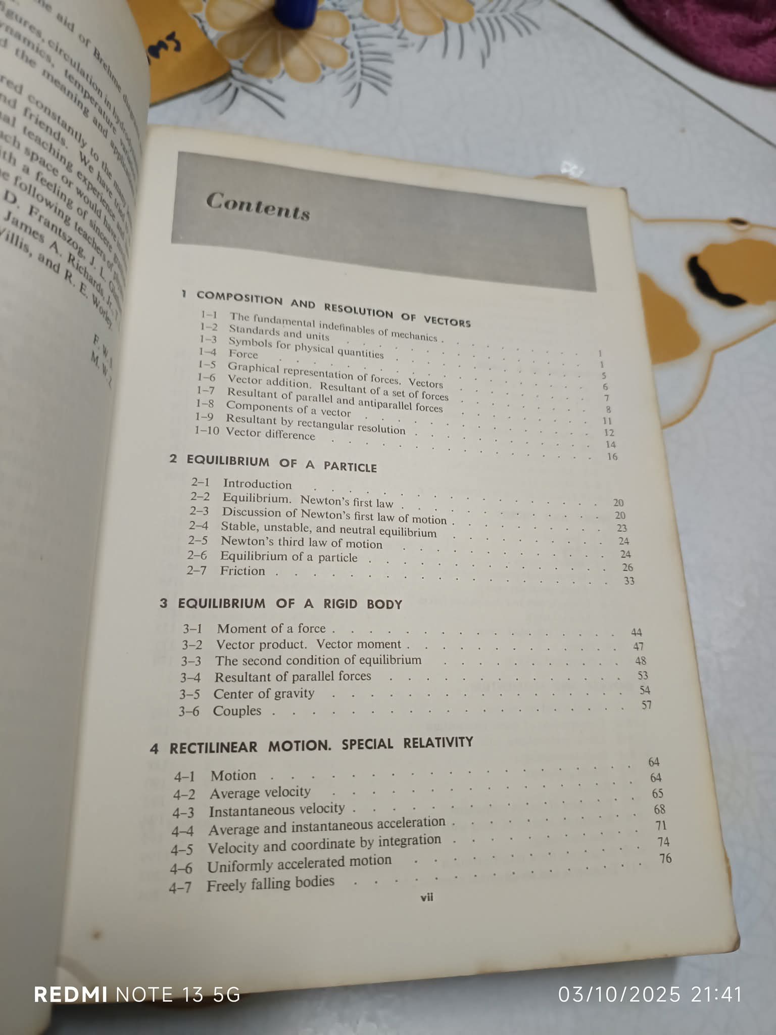 UNIVERSITY PHYSICS - Third Edition - Part 1 by Francis W. Sears and Mark W. Zemansky พิมพ์ปี 1967