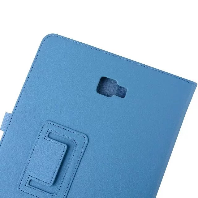 เคส Samsung Galaxy Tab A 10.1 (2016) with S Pen P580 / P585 #เคสฝาพับหนัง PU ผิวลิ้นจี่สีสันสวยงามทันสมัย
