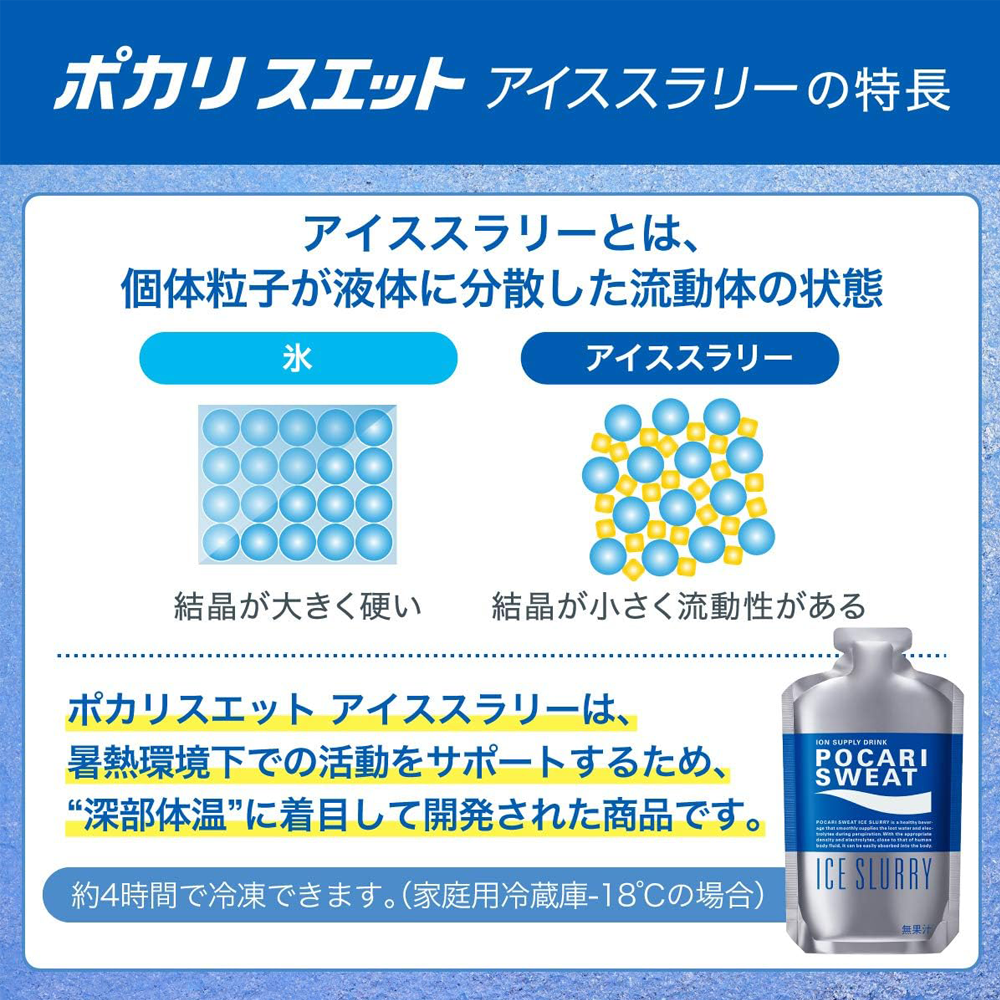 Pocari Sweat Ice Slurry เจลเกลือแร่อิเล็กโทรไลต์สูตรเย็น จากญี่ปุ่น (Z22)
