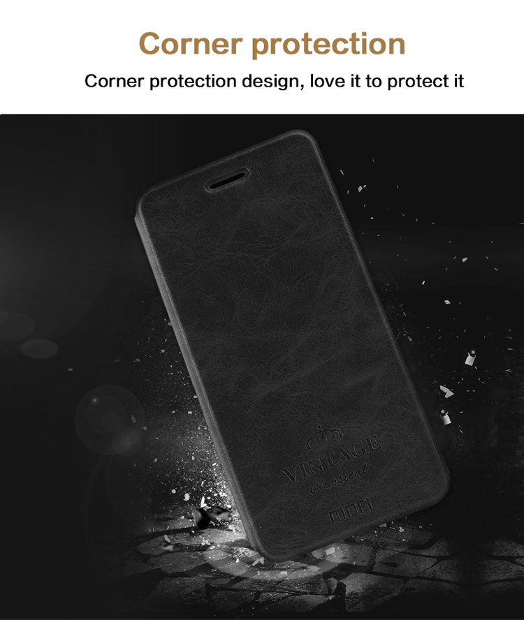 Case Xiaomi Redmi S2 #เคสฝาพับหนัง PU Vintage MOFI Flip Stand case