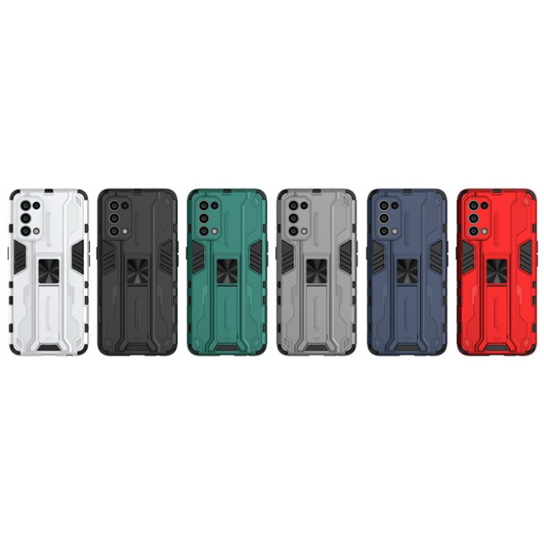 เคส OPPO Reno 5 Pro 5G #เคสฝาหลังพลาสติก ไฮบริด TPU + Kickstand Case Armor Stlye TPU Soft Rubber