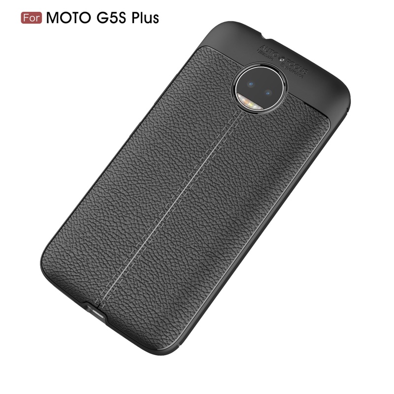 เคส Moto G5S Plus 5.5 นิ้ว #เคสฝาหลังหนังPU ผิวลิ้นจี่ช่วยป้องกันลายนิ้วมือและกันลื่นได้ดี
