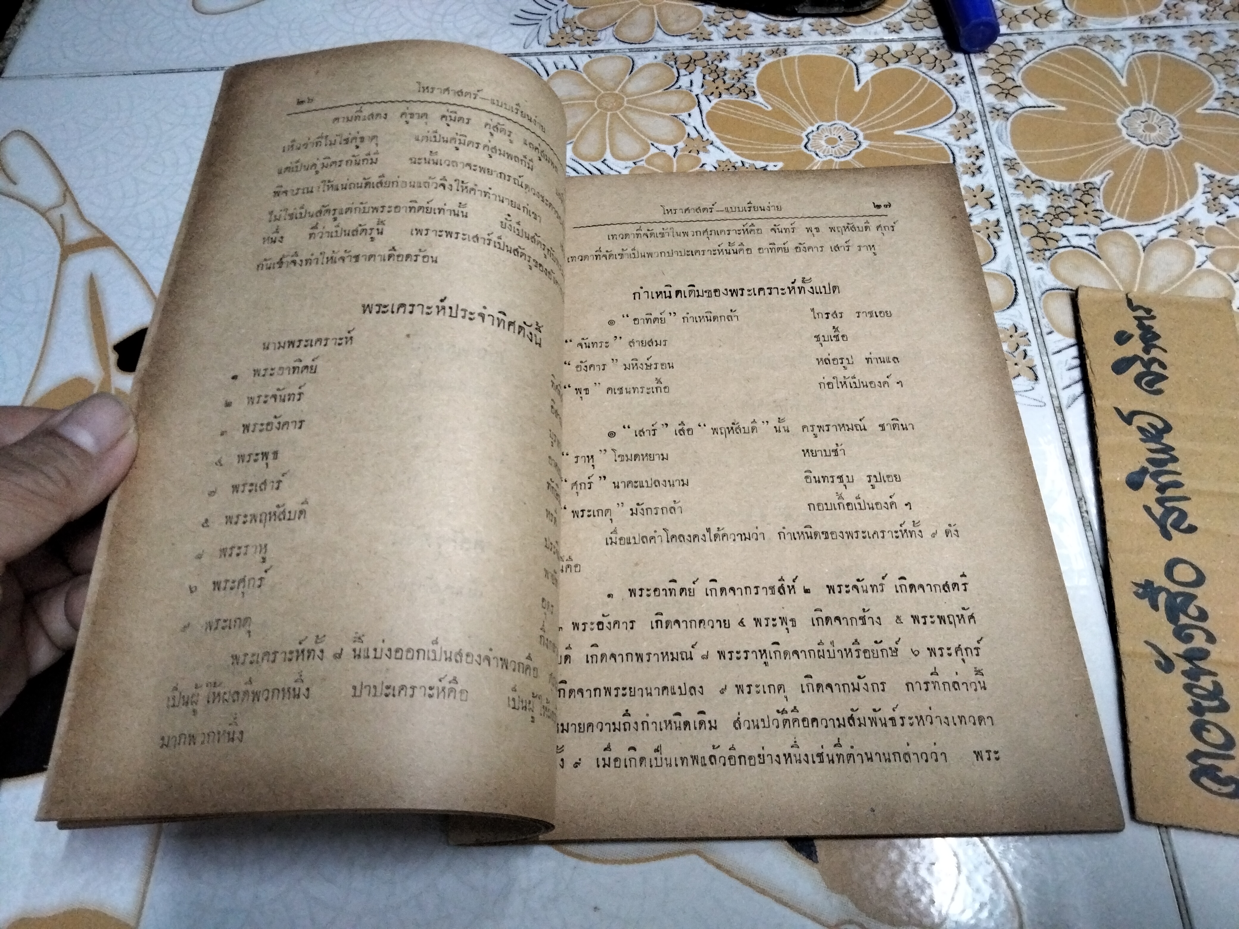 ตำราพรหมลักษณะศาสตร์ โดย วิทยาธรี เขษมบรรณกิจ พิมพ์ปี 2492