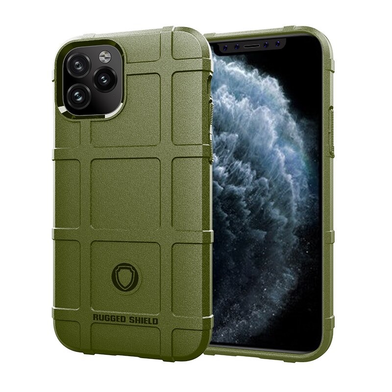 เคส iPhone 13#เคสฝาหลัง Rugged Shield Series Soft Silicone Shock Absorption Matte กันกระแทก