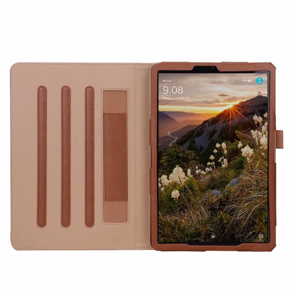 Case Samsung Galaxy Tab S4 10.5 T830 T835 #เคสฝาพับหนัง PU มีแถบยืดหยุ่นสวมนิ้ว Auto Wake/Sleep PU Leather Stand Tablet Case