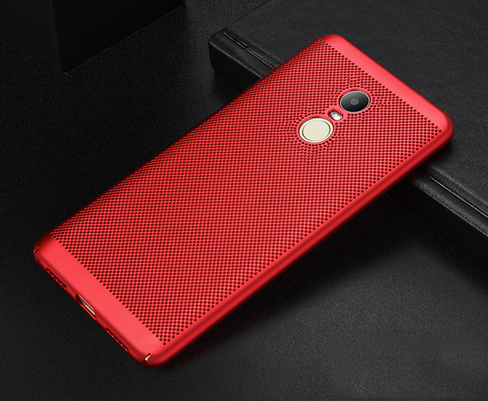 เคส Xiaomi Redmi 5 #เคสฝาหลังพลาสติกรูตะแกรงช่วยระบายความร้อน Hollow Mesh PC Shell