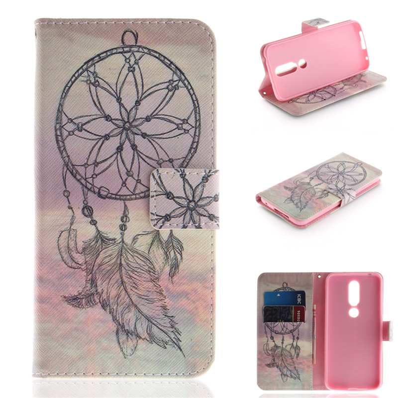 เคส Nokia 6.1 Plus / X6 #เคสฝาพับรูปแบบกระเป๋าสตางค์หนัง PU พิมพ์ลายสวยงามน่ารักๆ