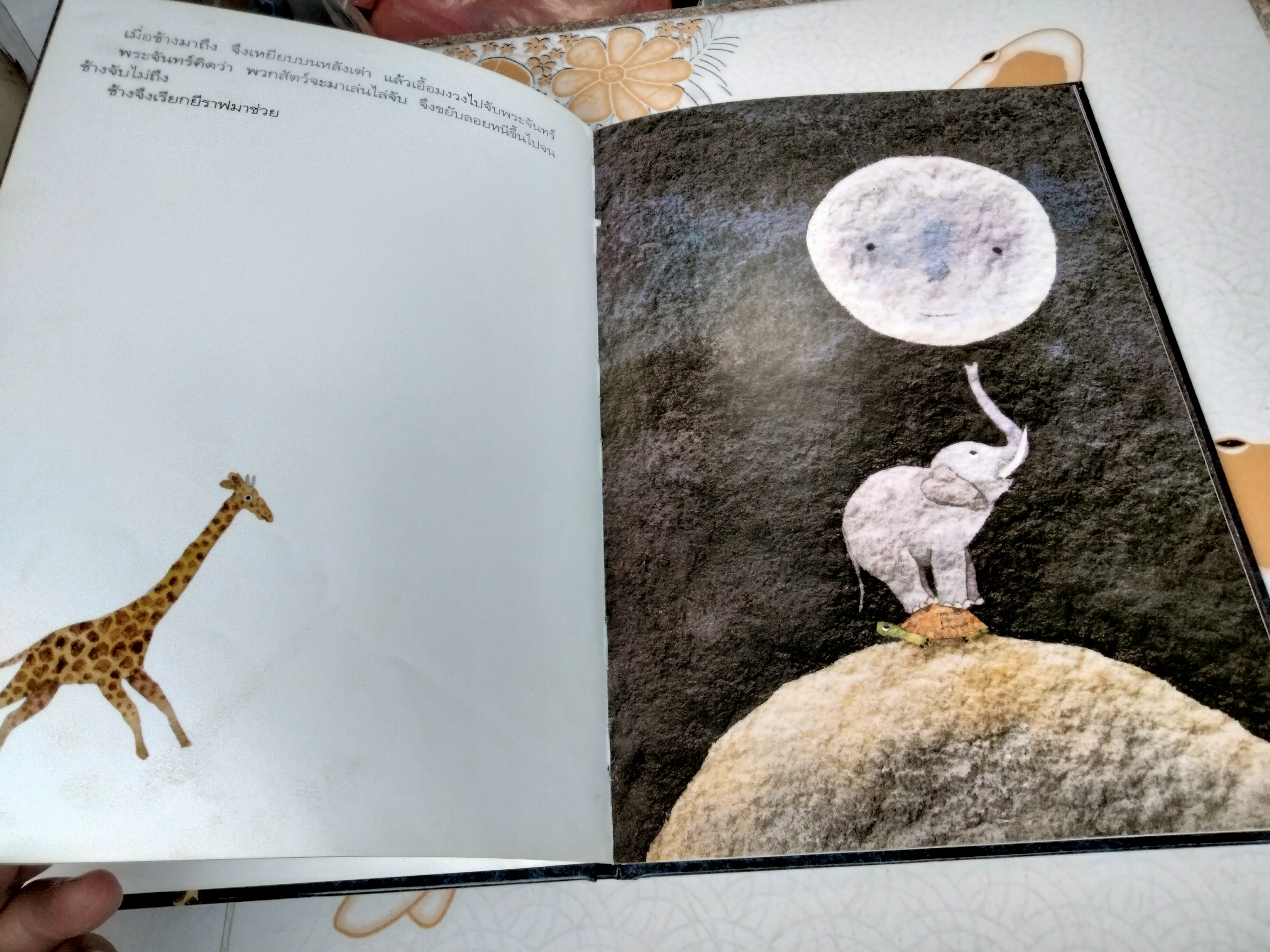 พระจันทร์อร่อยไหม (How Does The Moon Taste? ไมเคิล เกรจ์เนียซ เรื่องและรูป ปรีดา ปัญญาจันทร์ เรียบเรียง พิมพ์ครั้งที่ 8/2554 สนพ.แพรวเพื่อนเด็ก **สินค้าหมด**