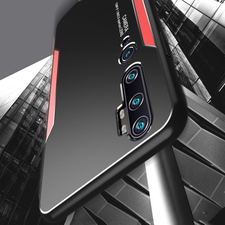 เคส Xiaomi Mi Note 10 Pro #เคสฝาหลังไฮบริด Metal +TPU Shockproof metal back plate Phone Back Cover