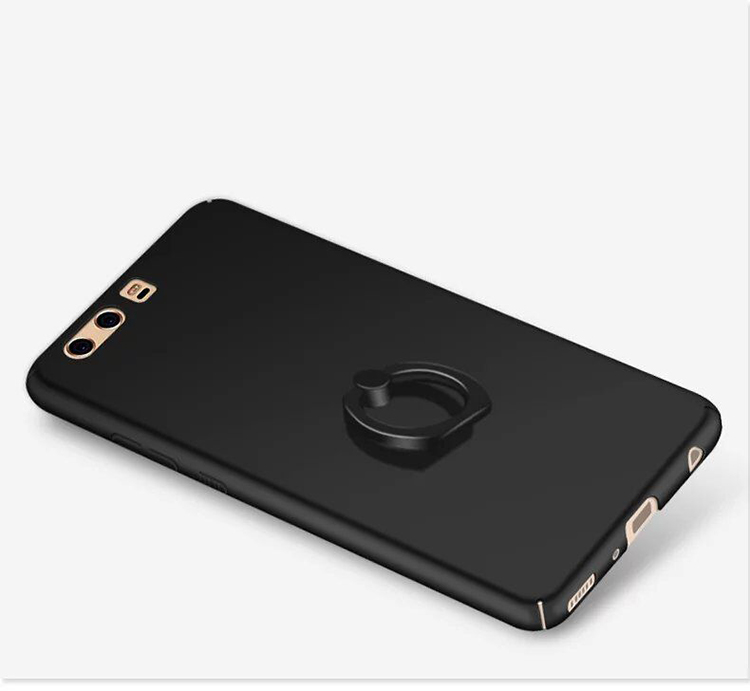เคส Huawei P10 Plus #เคสฝาหลังพลาสติกมีแหวนสวมนิ้ว
