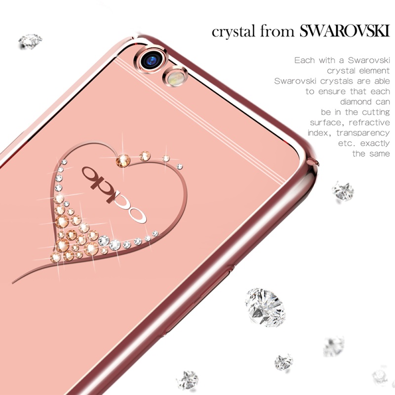 เคส Oppo R9s Plus รูปแบบสีสันสดใสประดับด้วยคริสตัลคุณภาพดี สวยงามทันสมัย