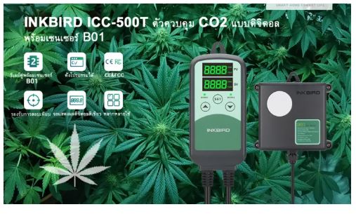 Inkbird ICC-500T CO2 ควบคุมก๊าซคาร์บอนไดออกไซด์สำหรับเติบโตห้องและเครื่องกำเนิดไฟฟ้า CO2,ที่มีเซ็นเซอร์ CO2สำหรับนักปลูก