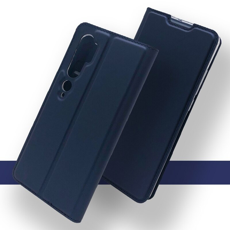 Case Xiaomi Mi Note 10 Pro #เคสแบบฝาพับหนัง PU Magnetic Adsorption Stand Leather Card Holder