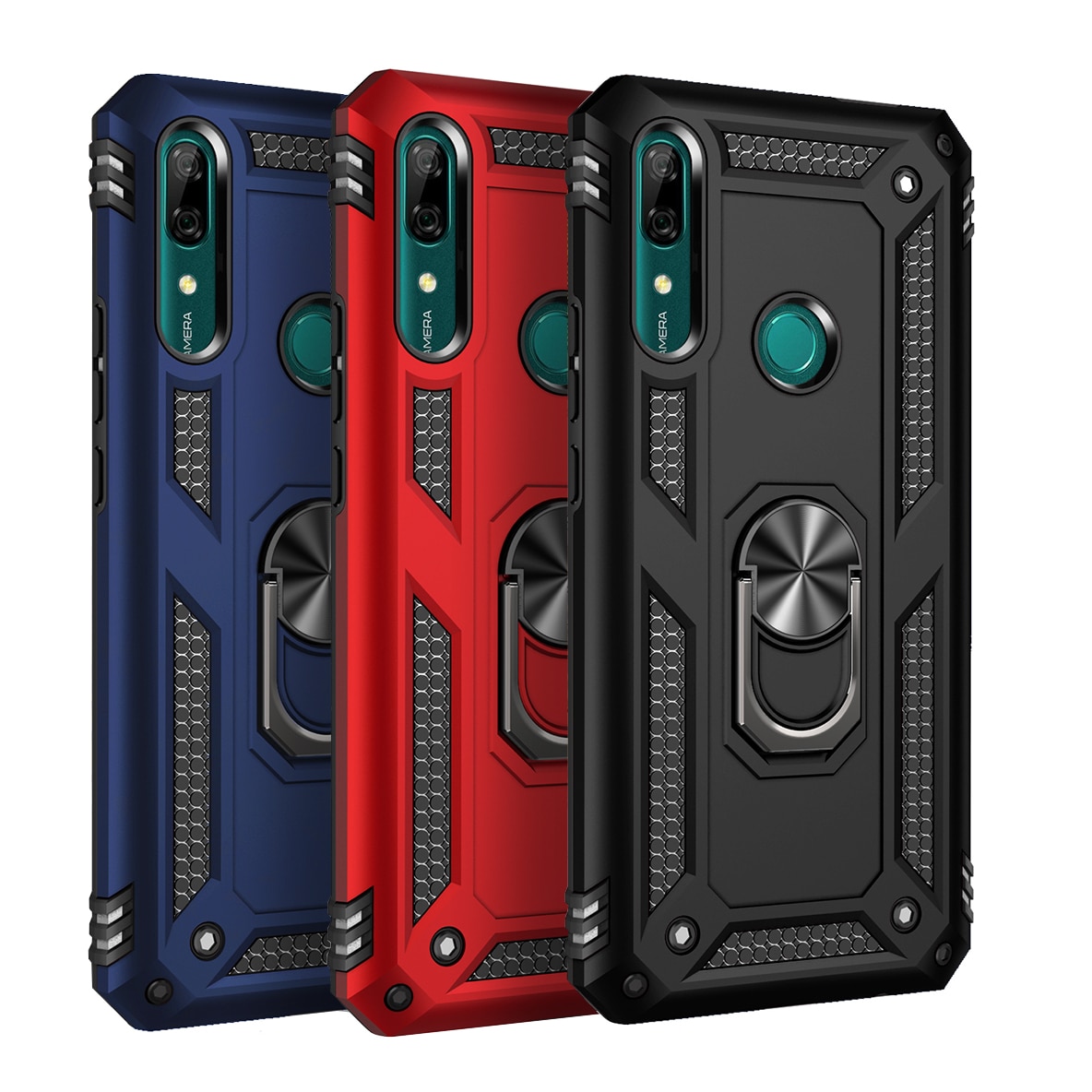 เคส Huawei Y9 Prime 2019 #เคสฝาหลัง Hybrid TPU+PC มีแหวนสวมนิ้ว