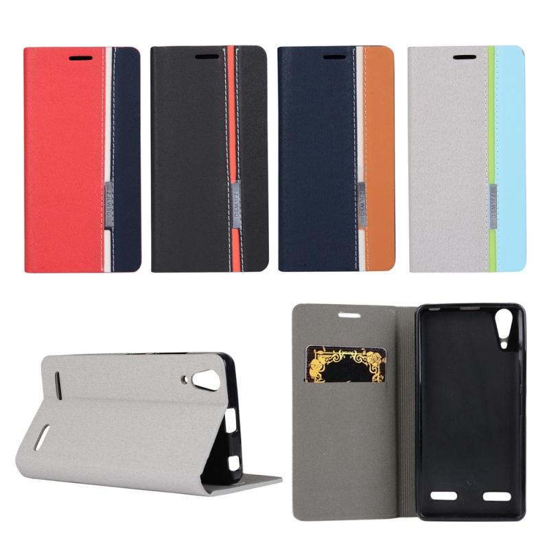 เคส Lenovo A6000/A6000 Plus/ A6010/A6010 Plus สีทูโทน เคสหนังฝาพับ สีสันสดใสสวยงาม