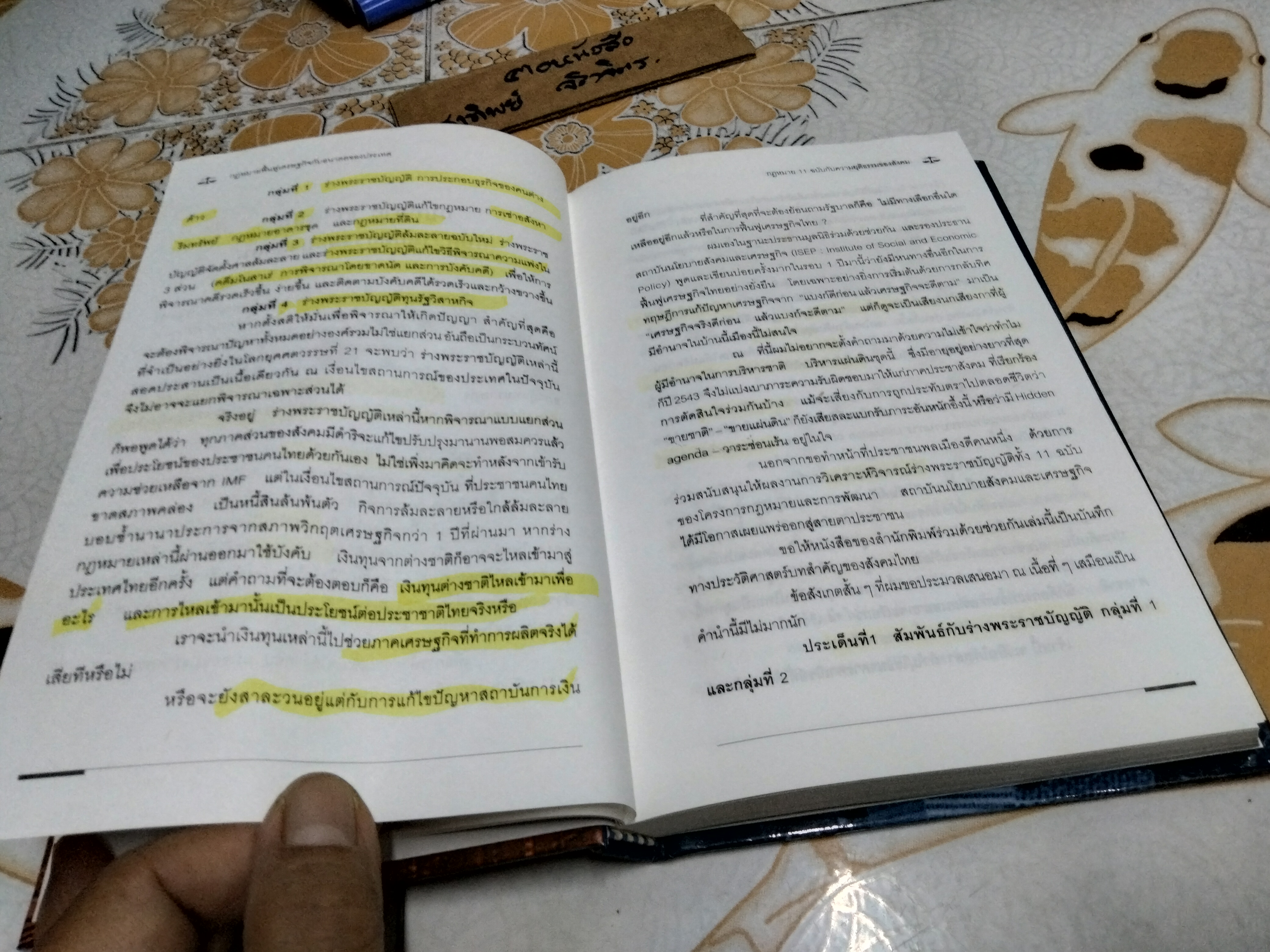 กฎหมายฟื้นฟูเศรษฐกิจกับอนาคตของประเทศ โดย สถาบันนโยบายสังคมและเศรษฐกิจ พิมพ์ครั้งแรก พ.ศ 2542
