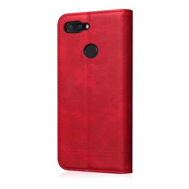 เคส Xiaomi Mi 8 Lite #เคสฝาพับหนัง PU Crazy Horse Texture Retro Leather Auto-absorbed Wallet คุณภาพดี