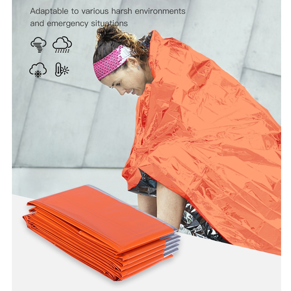 ผ้าห่มฉุกเฉิน Emergency Blanket อุปกรณ์ช่วยชีวิตและเพิ่มความอบอุ่นให้ร่างกาย (J1)