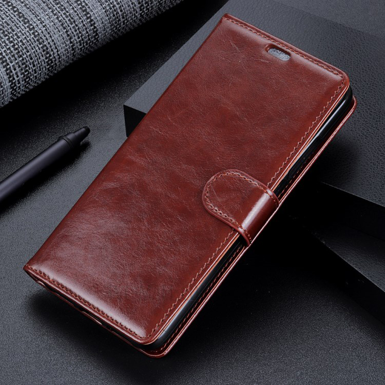 Case Samsung Galaxy A7 (2018) #เคสฝาพับหนัง PU ผิวหนังม้าแบบกระเป๋าสตางค์ Crazy Horse Wallet Leather