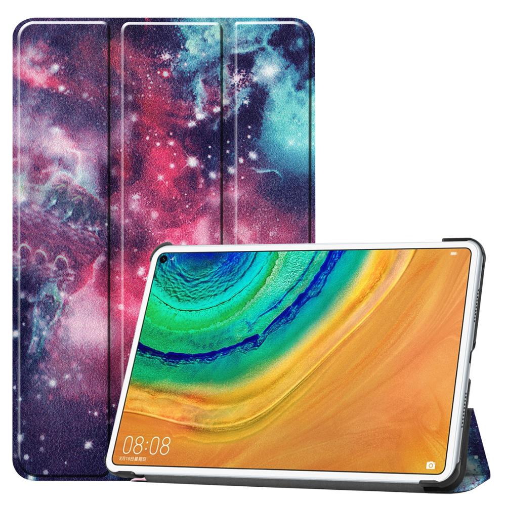 Case Huawei MatePad Pro 10.8-inch (2019)#เคสฝาพับหนัง PU พิมพ์ลาย Patterned Tri-fold Stand Leather Smart Case