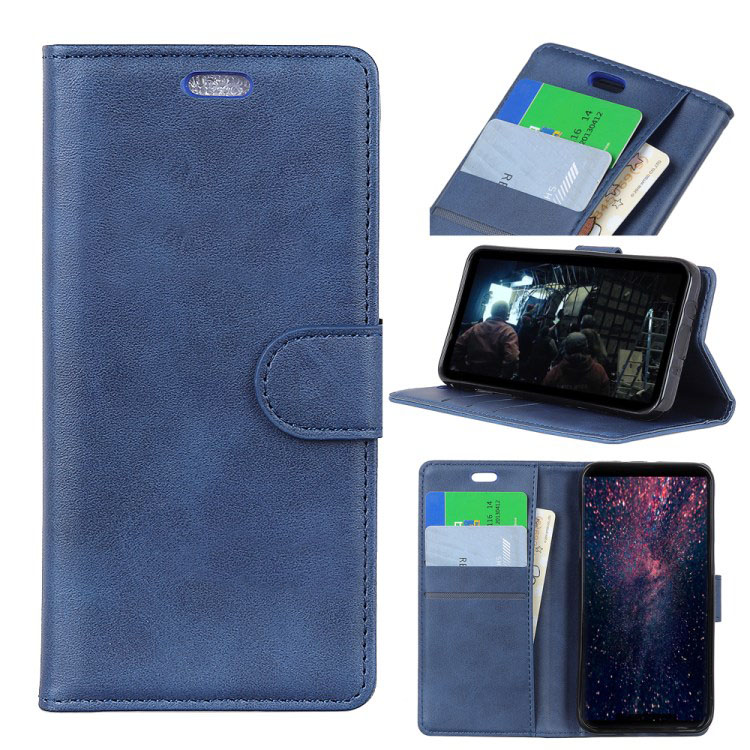 เคส Asus Zenfone Max Pro (M2) ZB631KL #เคสฝาพับหนัง PU สไตล์กระเป๋าสตางค์ Matte PU Leather Wallet