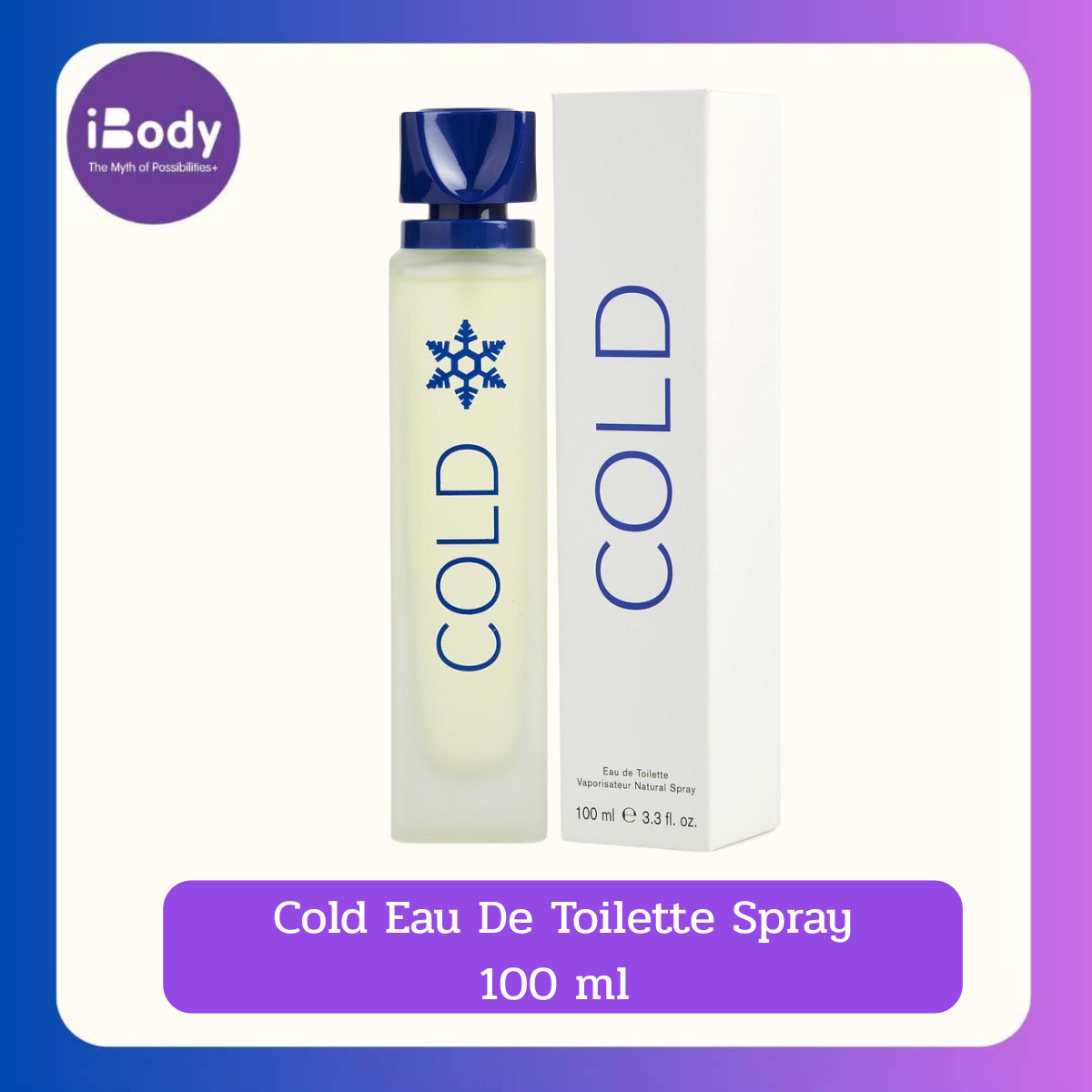 Benetton Cold Eau De Toilette Spray 100 ml น้ำหอมผู้ชาย แบบสเปรย์