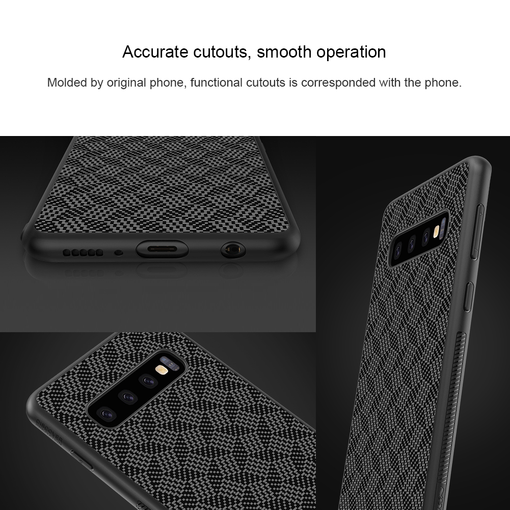 Case Samsung Galaxy S10 #เคสฝาหลัง NILLKIN ใยสังเคราะห์ลายสก๊อตแบบ PC TPU Hybrid Case