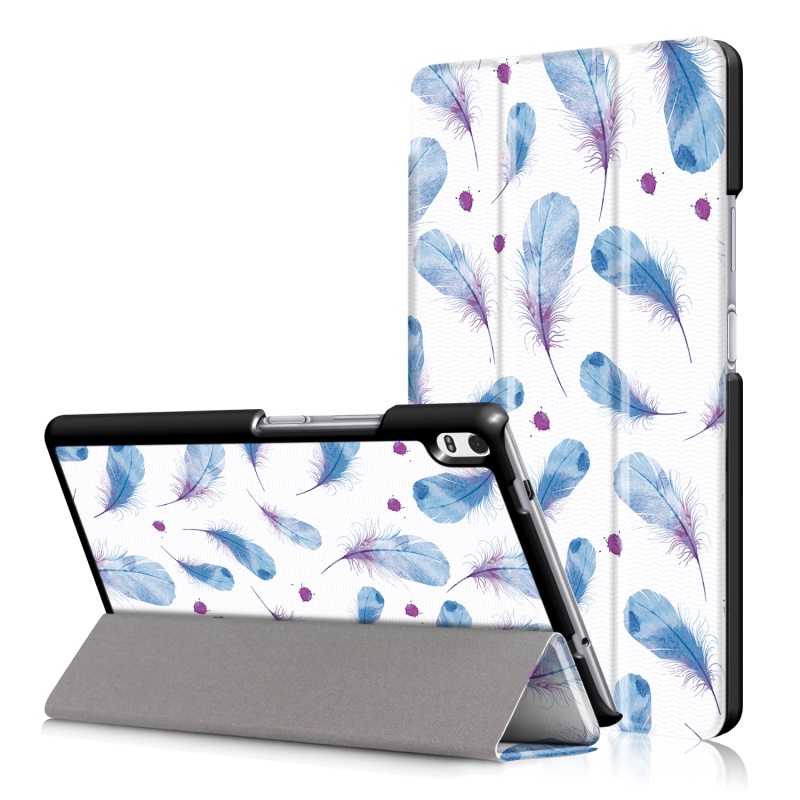 Case Lenovo Tab 4 8 Plus #เคสฝาพับ 3 พับสมาร์ทTri-fold Stand Case พิมพ์ลายสวยๆ