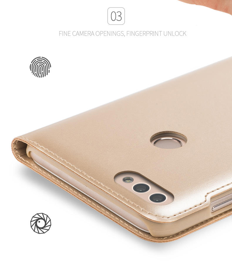 Case Huawei Y9 (2018) #เคสฝาพับหนัง PU ปกช่องวิว View Window PU Leather Phone Casing