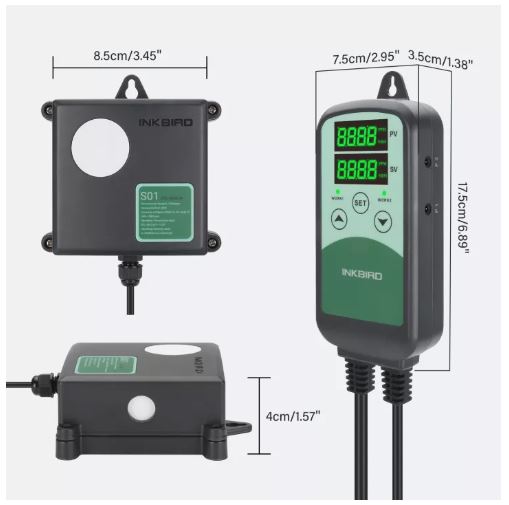 Inkbird ICC-500T CO2 ควบคุมก๊าซคาร์บอนไดออกไซด์สำหรับเติบโตห้องและเครื่องกำเนิดไฟฟ้า CO2,ที่มีเซ็นเซอร์ CO2สำหรับนักปลูก
