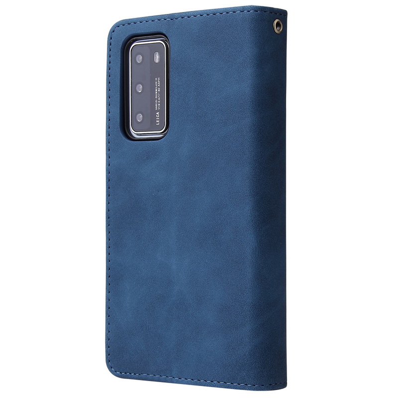 Case Huawei P30 Lite #เคสฝาพับหนัง PU แบบกระเป๋าสตางค์มีที่เก็บบัตรหลายช่อง Retro Wallet Leather Cover Multi Cards Stand