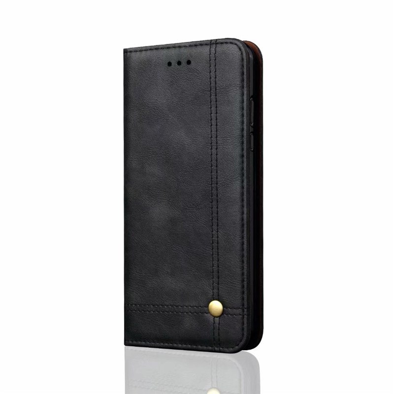 Case Samsung Galaxy A6+ (2018) #เคสฝาพับหนัง PU Crazy Horse Texture Retro Leather Auto-absorbed Wallet คุณภาพดี