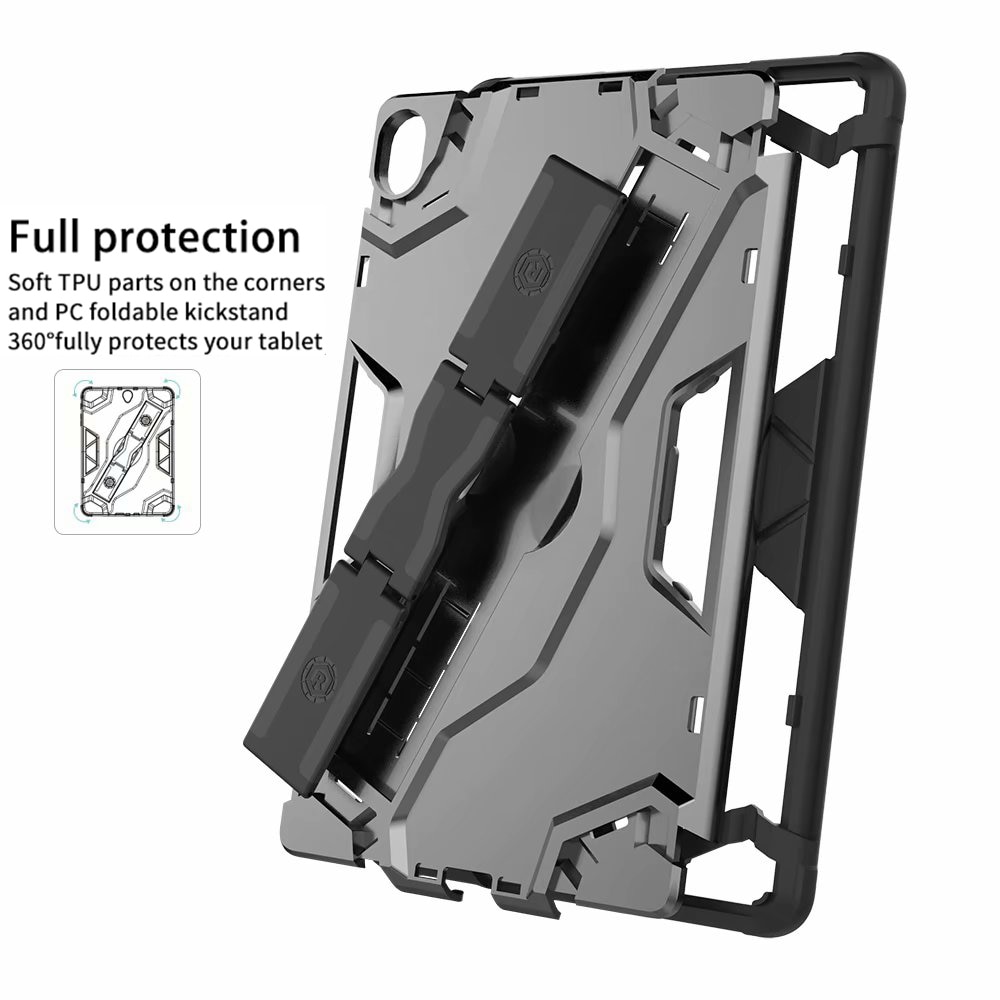 Case Huawei MediaPad M6 10.8 #เคสฝาหลังแท็บเล็ตกันกระแทกมีที่สวมนิ้ว Shield Style Strap Kickstand