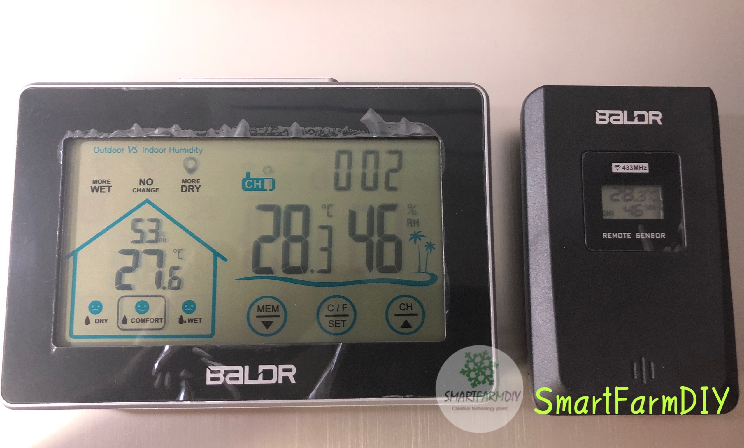 ดิจิตอล Touch Screen Thermometer Indoor Outdoor